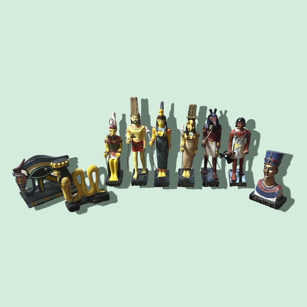 Summit Collection Set Of 9 Ancient Egypt Egyptian God Figurines Resin Statues